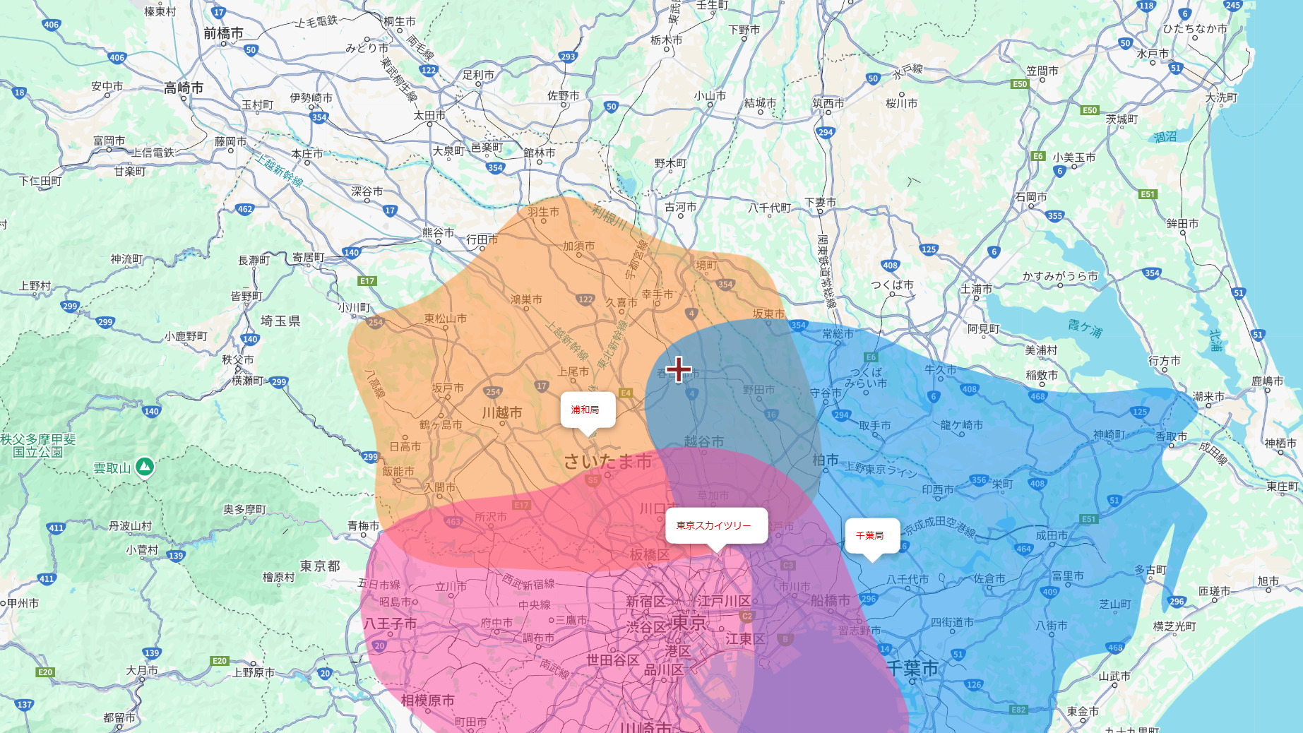春日部市の電波事情
